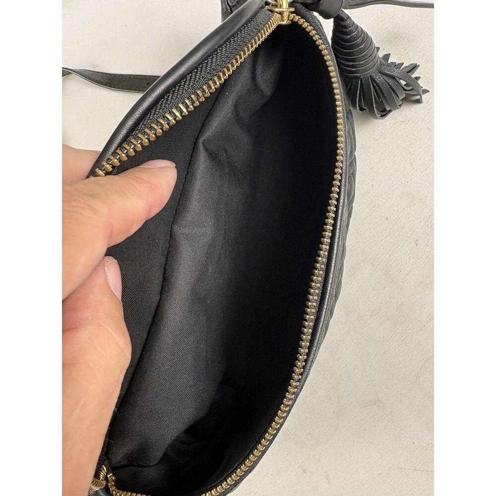 Tory Burch Fleming Soft Black Leather Quilted Belt /Bum Bag/Fanny /Shoulder Bag - Picture 10 of 11